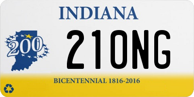 IN license plate 210NG