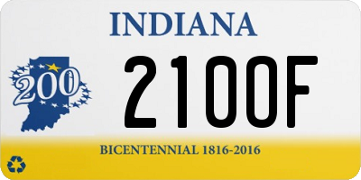 IN license plate 210OF
