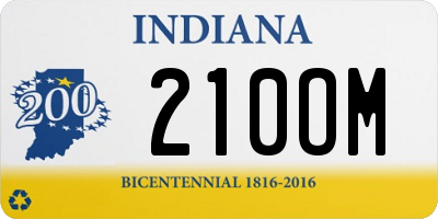 IN license plate 210OM