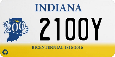 IN license plate 210OY