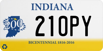 IN license plate 210PY