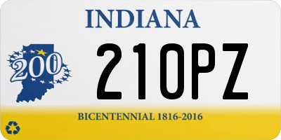 IN license plate 210PZ