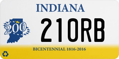 IN license plate 210RB