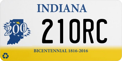 IN license plate 210RC