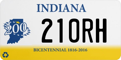 IN license plate 210RH