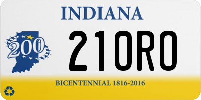 IN license plate 210RO