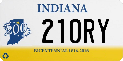 IN license plate 210RY