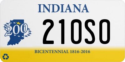 IN license plate 210SO