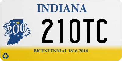 IN license plate 210TC