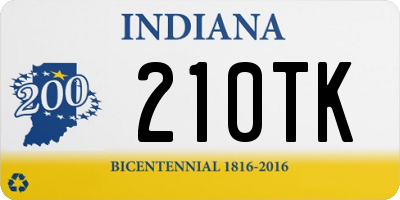 IN license plate 210TK