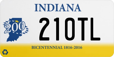 IN license plate 210TL