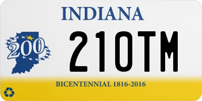 IN license plate 210TM