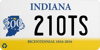 IN license plate 210TS