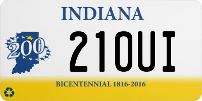 IN license plate 210UI
