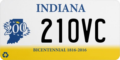 IN license plate 210VC