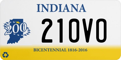 IN license plate 210VO