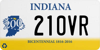 IN license plate 210VR