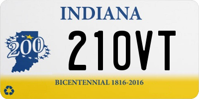 IN license plate 210VT