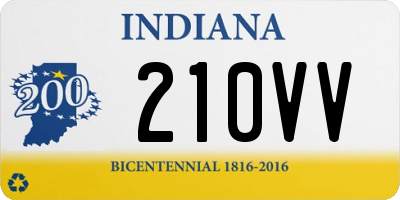 IN license plate 210VV