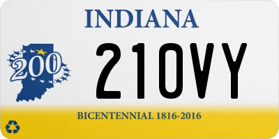 IN license plate 210VY