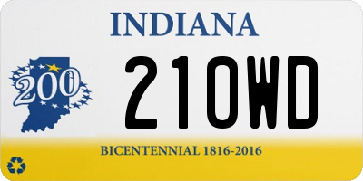 IN license plate 210WD