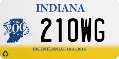 IN license plate 210WG