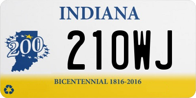 IN license plate 210WJ