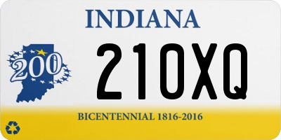 IN license plate 210XQ