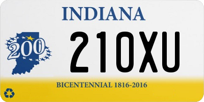 IN license plate 210XU