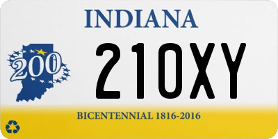 IN license plate 210XY