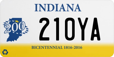 IN license plate 210YA