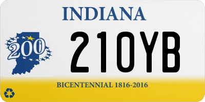 IN license plate 210YB