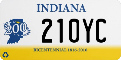 IN license plate 210YC