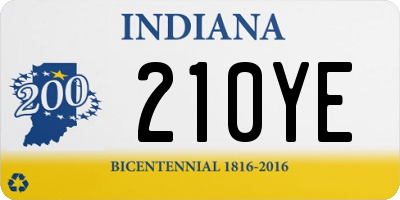 IN license plate 210YE