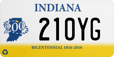 IN license plate 210YG