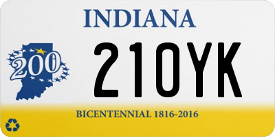 IN license plate 210YK