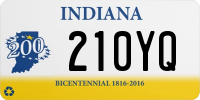 IN license plate 210YQ