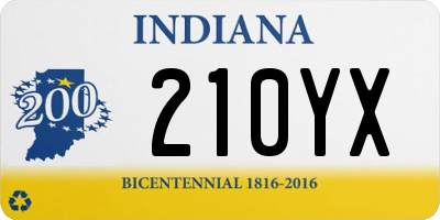 IN license plate 210YX