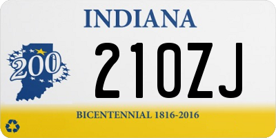 IN license plate 210ZJ