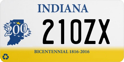 IN license plate 210ZX