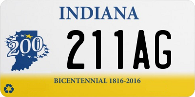 IN license plate 211AG