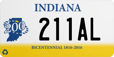 IN license plate 211AL