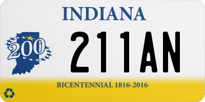 IN license plate 211AN