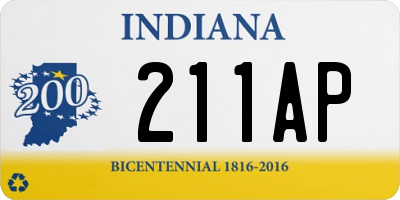 IN license plate 211AP