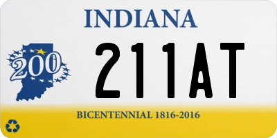 IN license plate 211AT