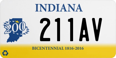 IN license plate 211AV