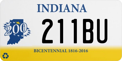 IN license plate 211BU