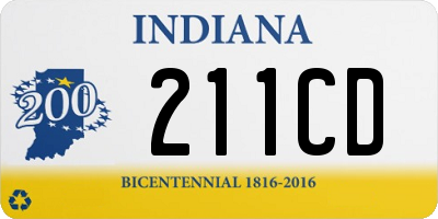 IN license plate 211CD