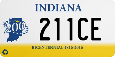 IN license plate 211CE