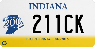 IN license plate 211CK